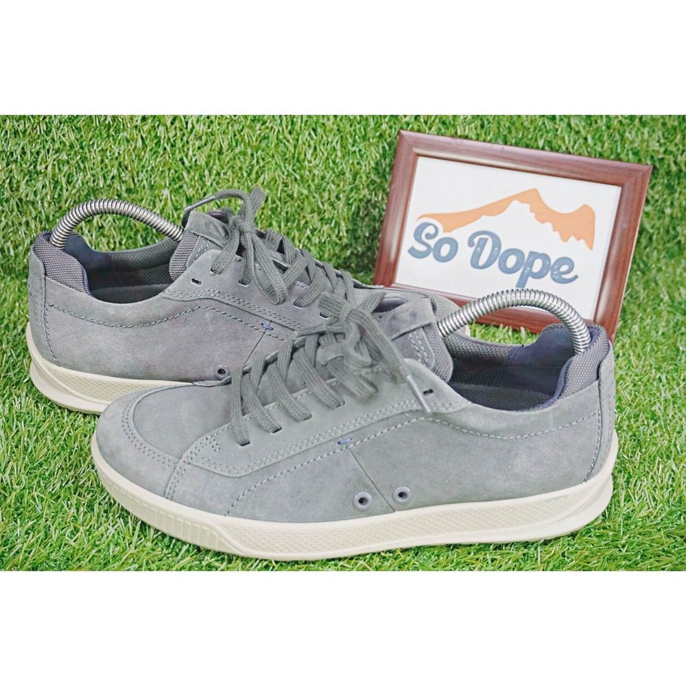 Ecco Byway Lace Up Sneaker - Gray Leather - Men's Size EU 41 (US 7)